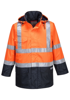 Reflexn neholav antistatick bunda PORTWEST S779 Hi-Vis Multinorm - oranov/navy