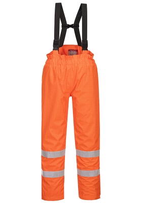 Reflexn zateplen neholav antistatick kalhoty PORTWEST S781 Bizflame Hi-Vis - oranov