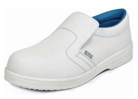 Pracovní obuv RAVEN WHITE S2 SRC - bílé mokasíny