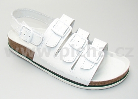 Pracovní obuv D1H sandály třípáskové dámské - bílé