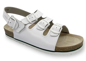 Pracovní obuv D1H sandály třípáskové dámské - bílé