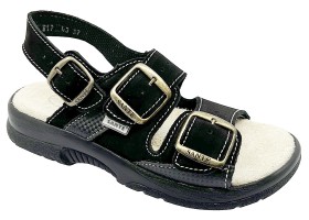 Zdravotní obuv SANTÉ D43 dámské dvoupáskové sandály - černé