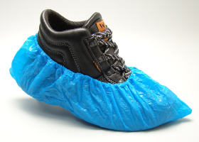 Návleky na boty Ansell PE jednorázové modré, 15x41cm - (100 ks)