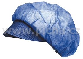 Čepice jednorázová s kšiltem (100 ks) - modrá