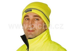 Reflexní zimní pletená čepice TURIA - žlutá