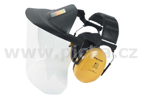 Mušlové chrániče sluchu s PC štítem PELTOR V40FH510A-401-GU