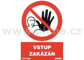 Bezpenostn tabulka - Vstup zakzn 