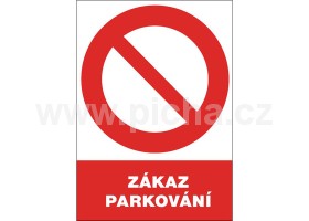 Bezpenostn tabulka - Zkaz parkovn