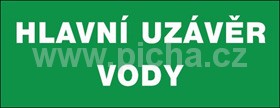 Bezpenostn tabulka - Hlavn uzvr vody