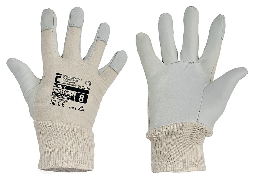 Pracovní rukavice HOBBY kombinované - velikost 8