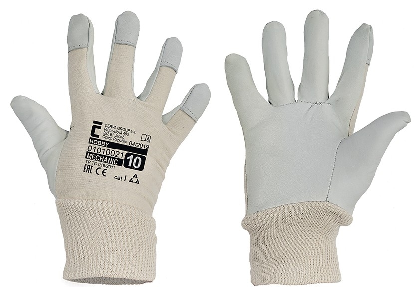 Pracovní rukavice HOBBY kombinované - velikost 10
