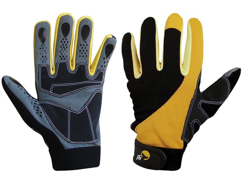 Pracovní rukavice FREE HAND CORAX kombinované - žlutá/černá
