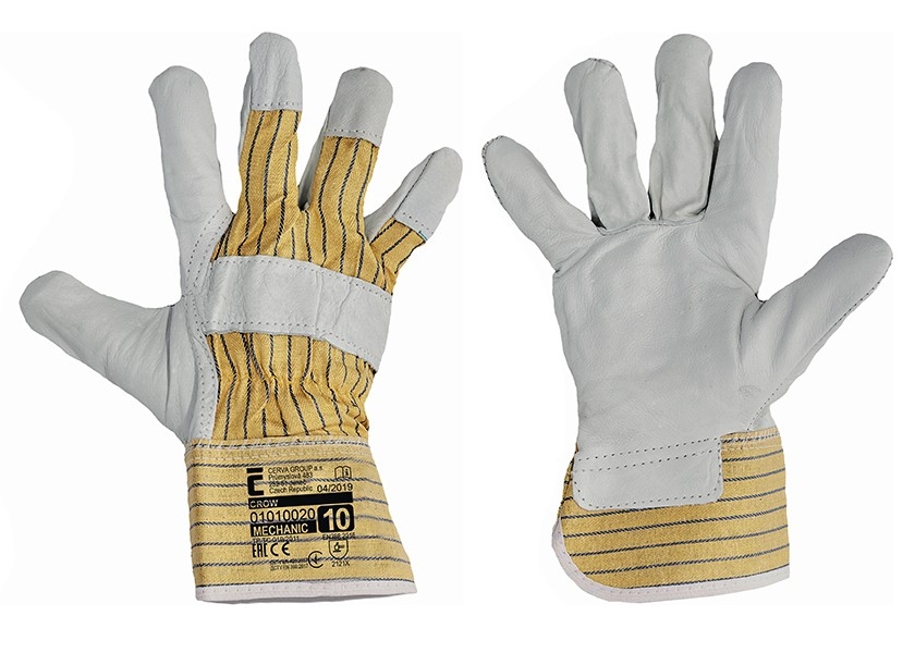 Pracovní rukavice CROW kombinované - velikost 10