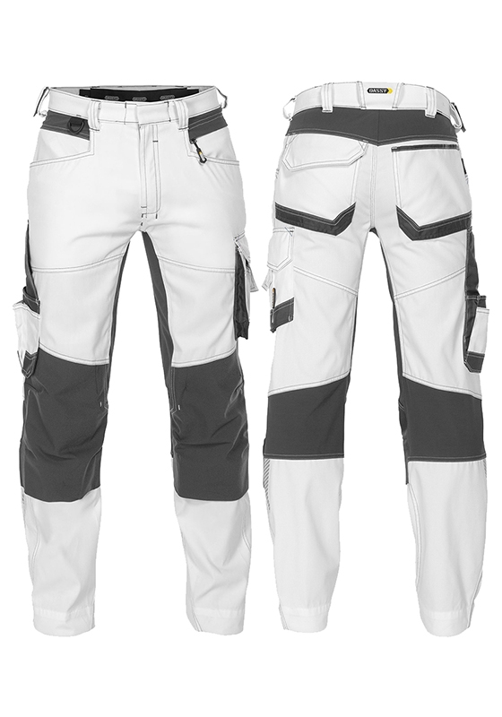 Montérkové kalhoty do pasu malířské DASSY DYNAX STRETCH - 245 - upravená délka
