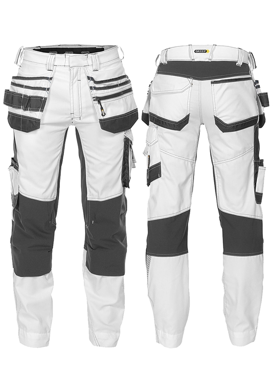 Montérkové kalhoty do pasu malířské DASSY FLUX STRETCH - 245 - upravená délka