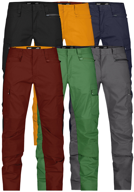 Montérkové kalhoty do pasu DASSY JASPER - 250 - upravená délka