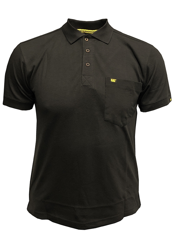 Tričko CATERPILLAR POLO SHIRT s kapsičkou černé