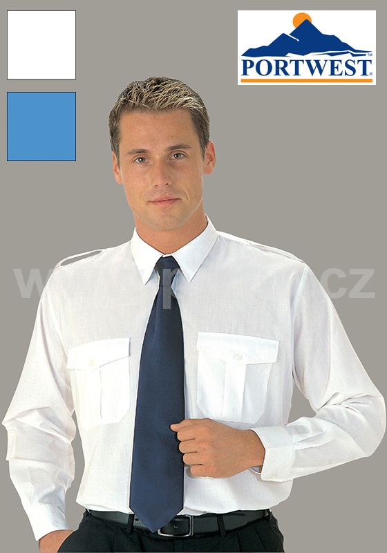Košile PORTWEST S102 PILOT - dlouhý rukáv