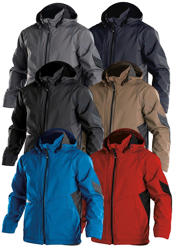 Bunda softshell s odepínací kapucí DASSY GRAVITY - 280 - podšívka fleece