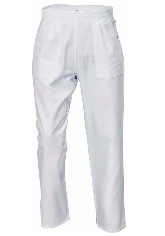 Kalhoty do pasu APUS dámské bavlněné - bílé