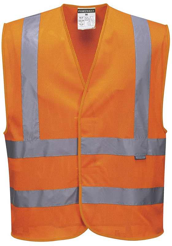 Reflexní vesta PORTWEST C370 Hi-Vis MESHAIR síťovaná - oranžová