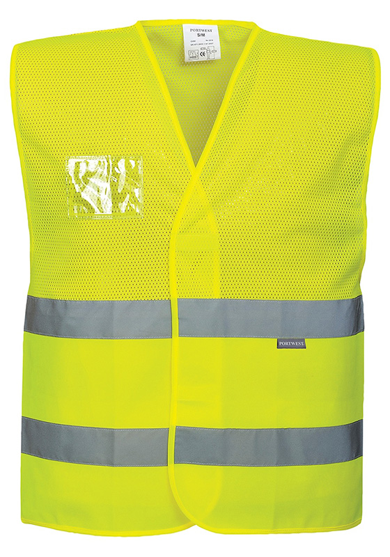 Reflexní vesta PORTWEST C494 Hi-Vis NET AIR síťovaná - žlutá