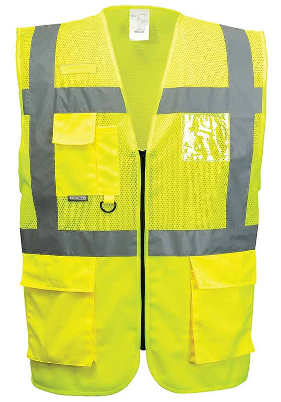 Reflexní vesta PORTWEST C496 Hi-Vis MADRID EXECUTIVE síťovaná - žlutá