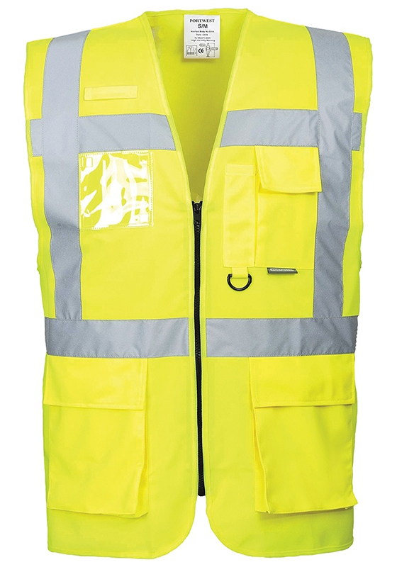 Reflexní vesta PORTWEST S476 Hi-Vis BERLIN EXECUTIVE - žlutá