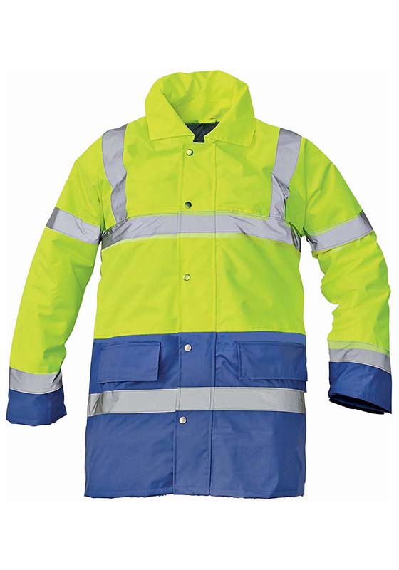 Reflexní bunda SEFTON 2 Hi-Vis nepromokavá zateplená - žlutá/royal