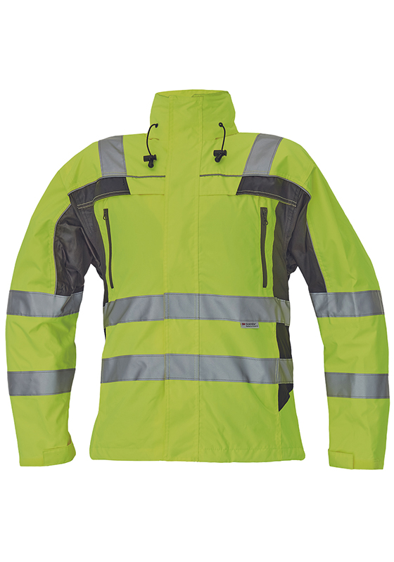 Reflexní bunda TICINO Hi-Vis nepromokavá - žlutá/černá