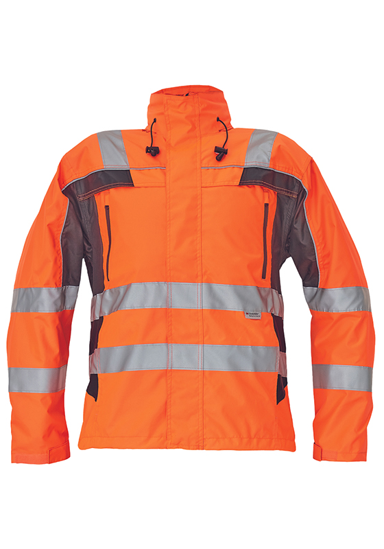 Reflexní bunda TICINO Hi-Vis nepromokavá - oranžová/černá