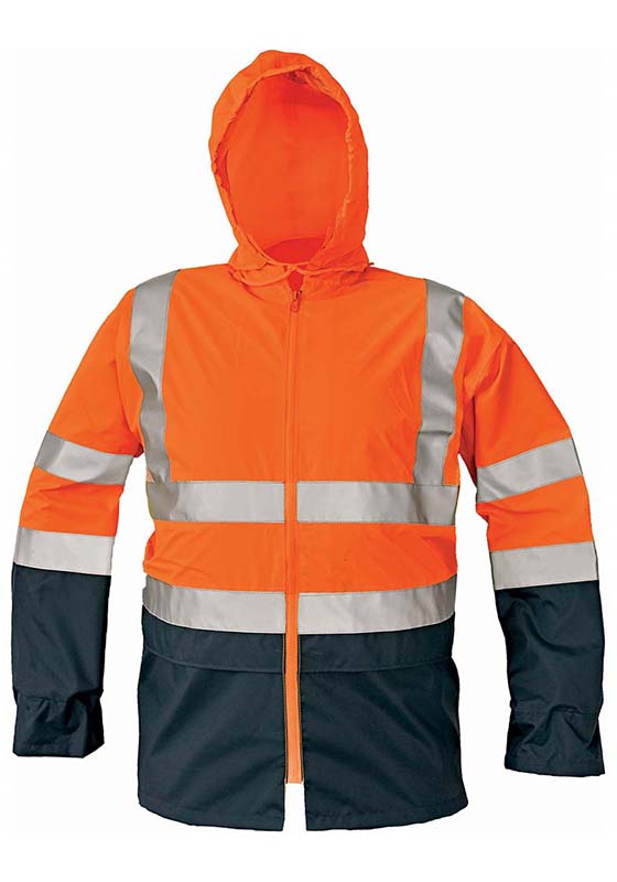 Bunda do deště EPPING Hi-Vis reflexní - oranžová/navy