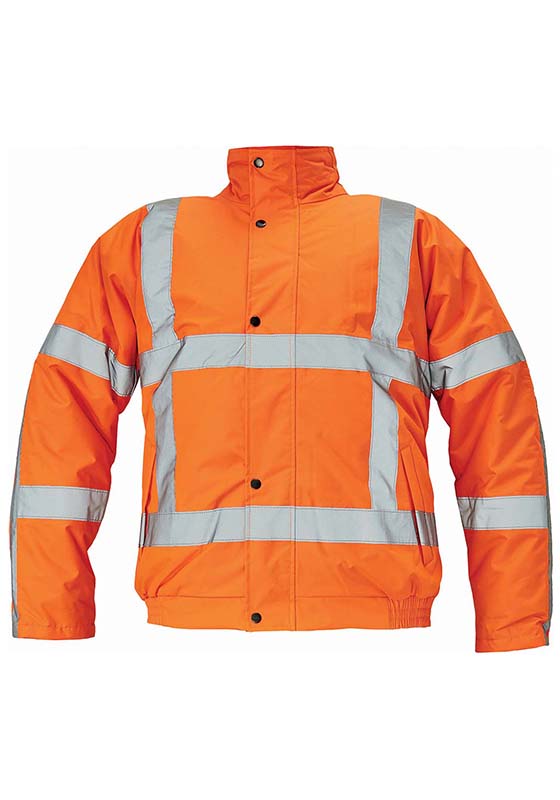 Reflexní bunda CLOVELLY PILOT RWS Hi-Vis nepromokavá - oranžová