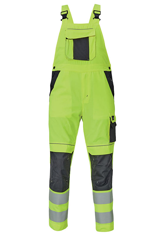 Reflexní kalhoty s laclem MAX VIVO Hi-Vis 250 - žlutá/černá