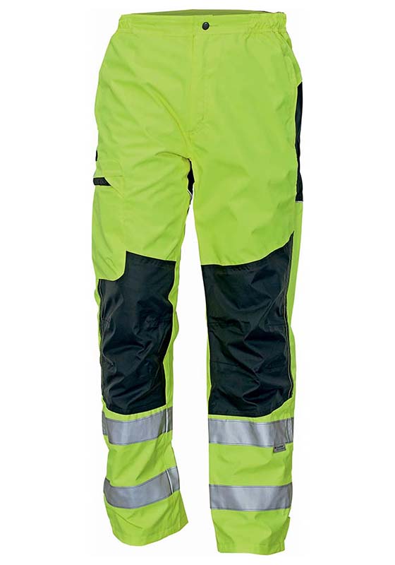 Reflexní kalhoty do pasu TICINO Hi-Vis nepromokavé - žlutá/černá