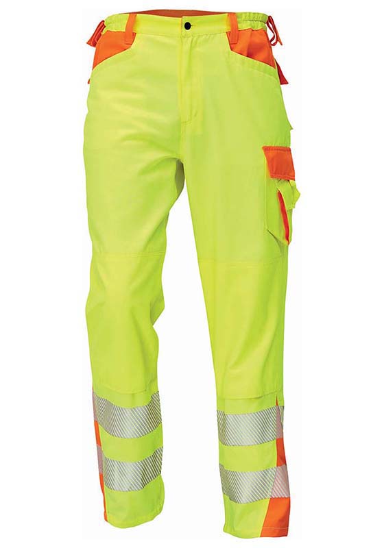 Reflexní kalhoty do pasu LATTON Hi-Vis - žlutá/oranžová