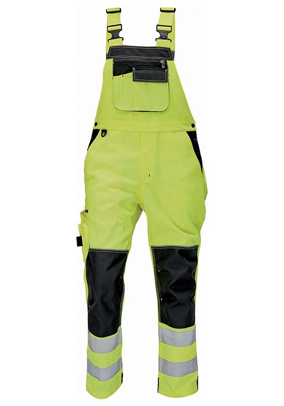 Reflexní kalhoty s laclem KNOXFIELD Hi-Vis FL290 - žlutá/černá