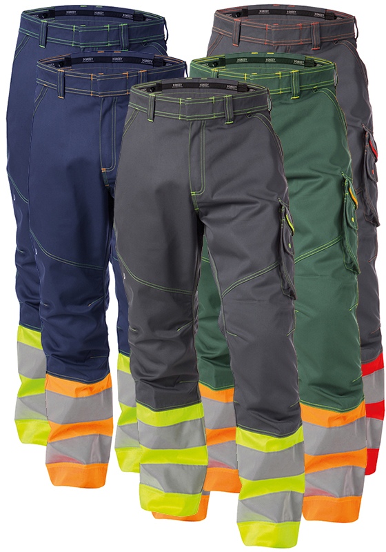 Reflexní kalhoty do pasu DASSY PHOENIX Hi-Vis - 300 - upravená délka