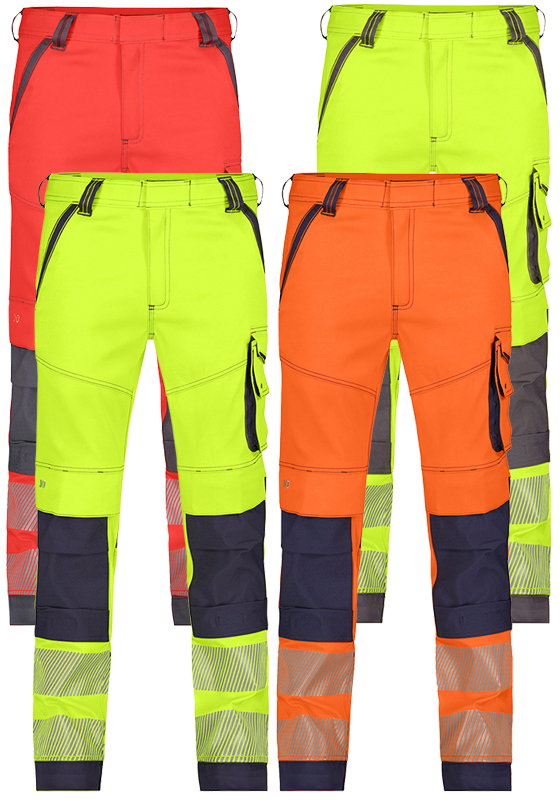 Reflexní kalhoty do pasu DASSY ARUBA Hi-Vis STRETCH - 270 - upravená délka