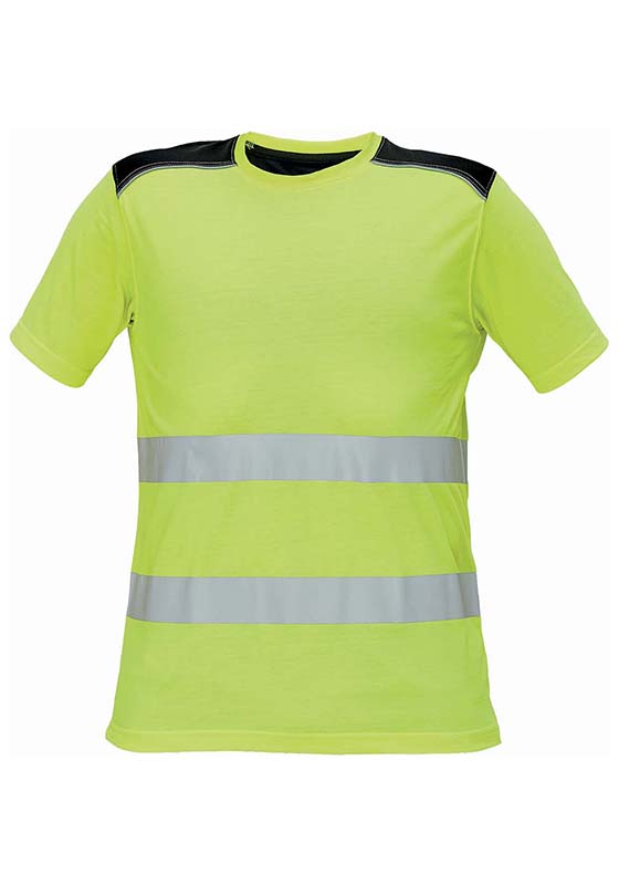 Reflexní tričko KNOXFIELD Hi-Vis tištěné reflexní pruhy 190 - žlutá