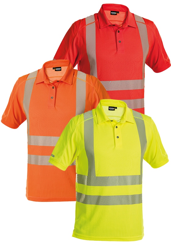 Reflexní polokošile DASSY BRANDON Hi-Vis - 170 - krátký rukáv