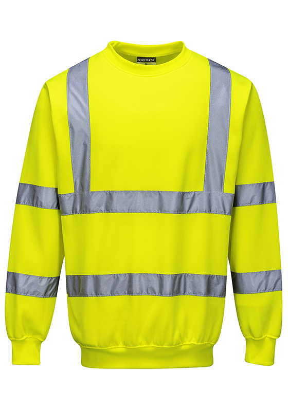 Reflexní mikina PORTWEST B303 Hi-Vis s náplety 300 - žlutá