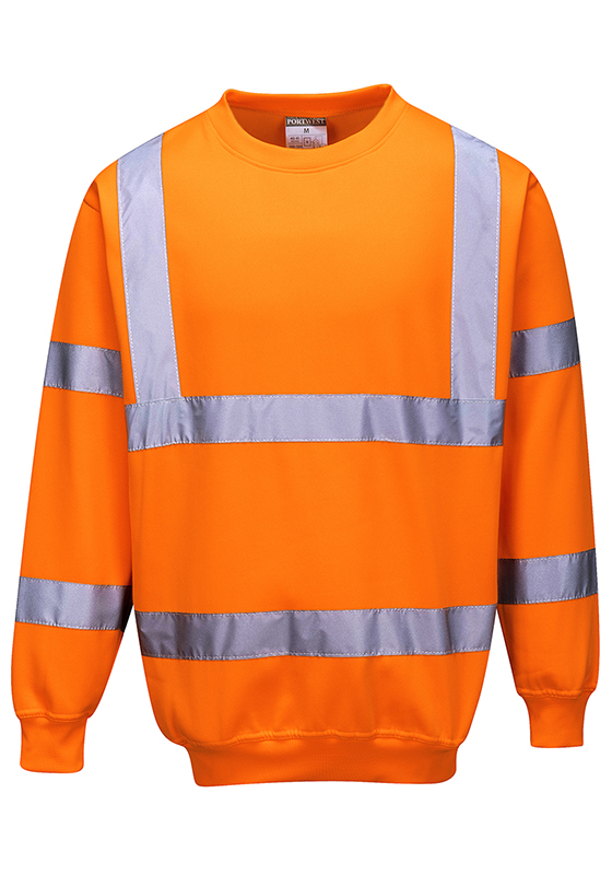 Reflexní mikina PORTWEST B303 Hi-Vis s náplety 300 - oranžová