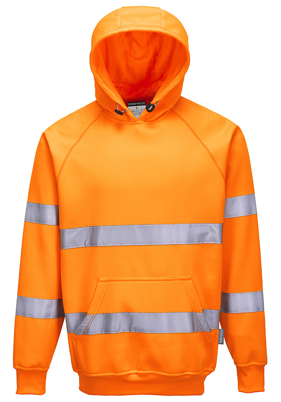 Reflexní mikina PORTWEST B304 Hi-Vis s kapucí 300 - oranžová