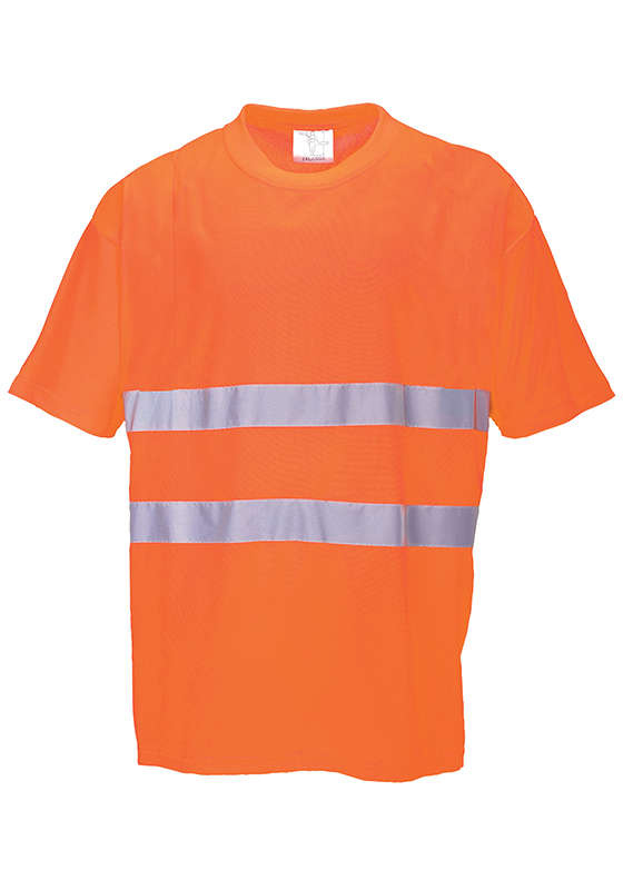 Reflexní tričko PORTWEST S172 Hi-Vis COTTON COMFORT 175 - oranžová