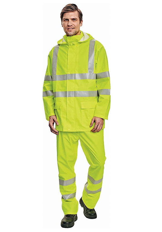 Reflexní nepromokavý oblek SIRET SET Hi-Vis bunda a kalhoty - žlutá