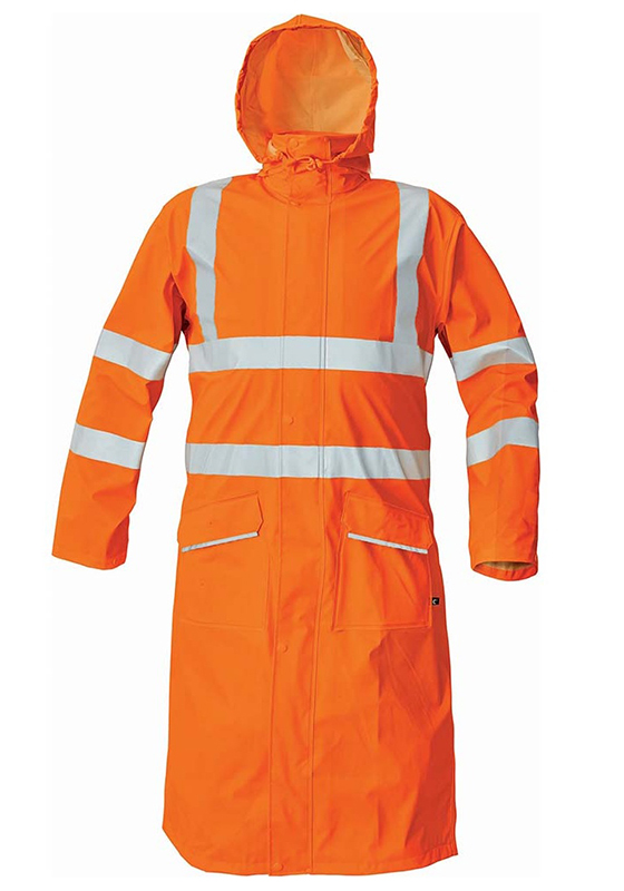 Reflexní nepromokavý plášť SIRET Hi-Vis - oranžová