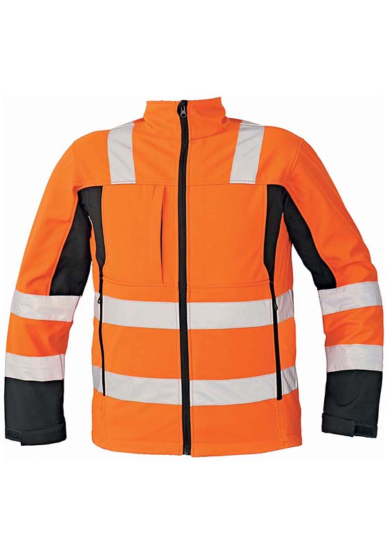 Reflexní bunda softshell MALTON Hi-Vis voděodolná - oranžová