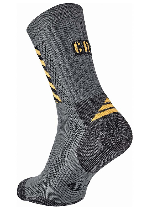 Pracovní ponožky CRV ZOSMA - šedá/žlutá