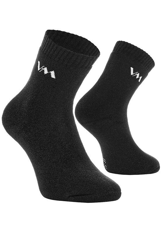 Bavlněné funkční ponožky froté VM 8002 TERRY balení 3 PÁRY - černá